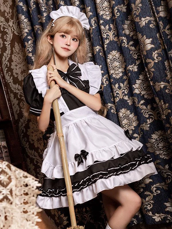 Miad Lolita Dresses Ruffles Bows Short Sleeves Lolita Dress - Image 4