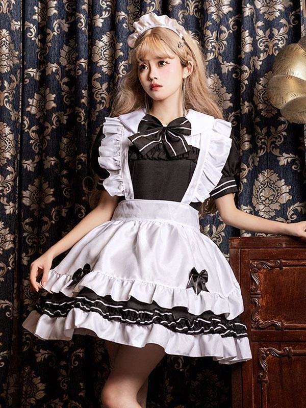 Miad Lolita Dresses Ruffles Bows Short Sleeves Lolita Dress - Image 3