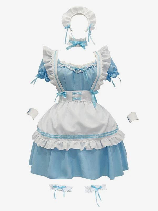 Maid Lolita Dress Polyester Short Sleeves Lolita Dress - Image 5