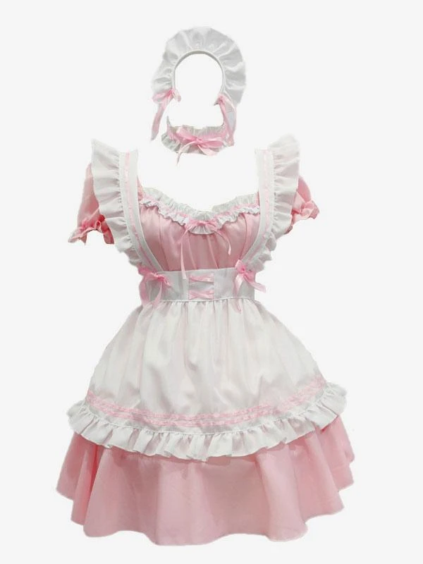 Maid Lolita Dress Polyester Short Sleeves Lolita Dress - Image 6