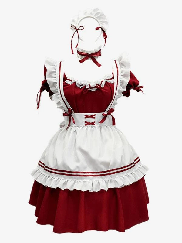 Maid Lolita Dress Polyester Short Sleeves Lolita Dress - Image 7