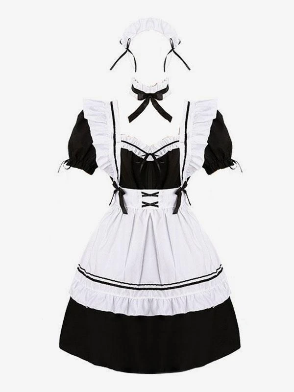 Maid Lolita Dress Polyester Short Sleeves Lolita Dress - Image 8