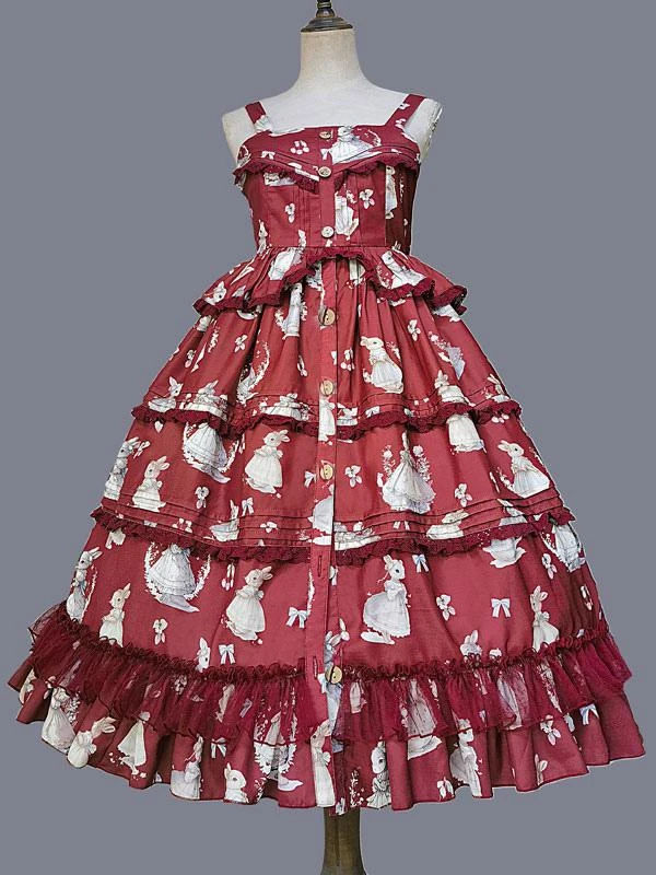 Classical Lolita Dress Polyester Sleeveless Classic Lolita Dresses Deep Blue - Image 3