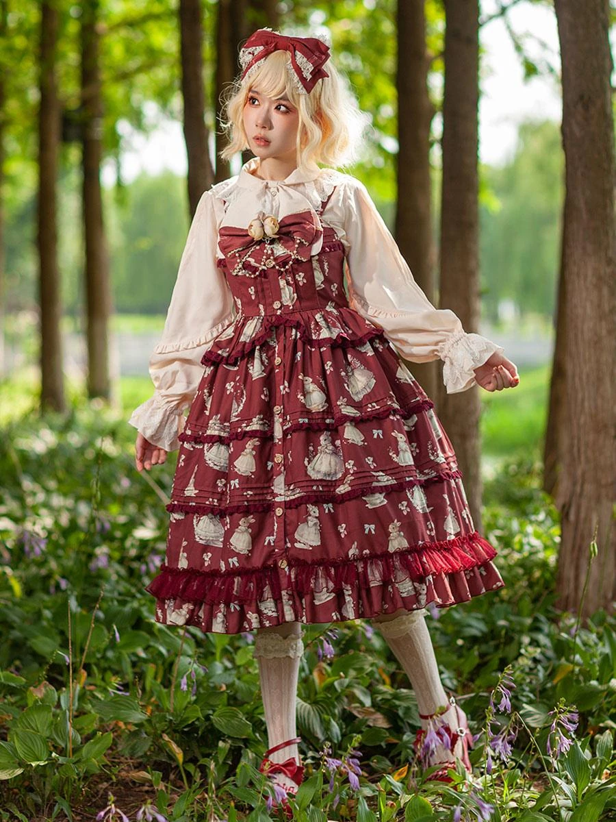 Classical Lolita Dress Polyester Sleeveless Classic Lolita Dresses Deep Blue - Image 2