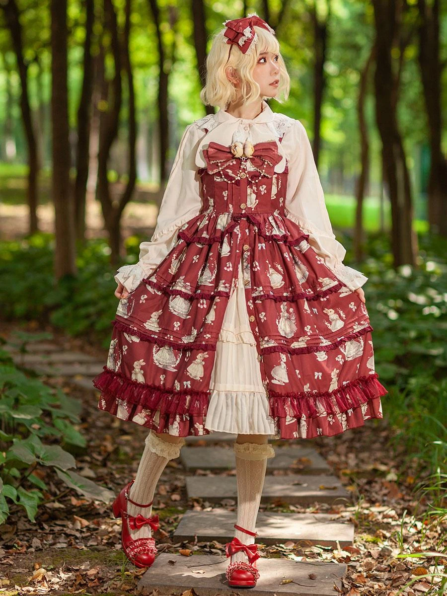 Classical Lolita Dress Polyester Sleeveless Classic Lolita Dresses Deep Blue