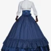 Blue Retro Costumes Lace Polyester Plaid Top Marie Antoinette Costume Women's Retro Set Party Prom Dress
