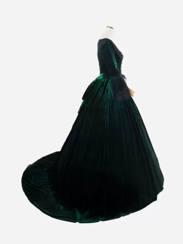 Deep Blue Retro Costumes Lace Polyester Marie Antoinette Costume Dress Women's Retro Tunic Vintage Clothing - Image 6