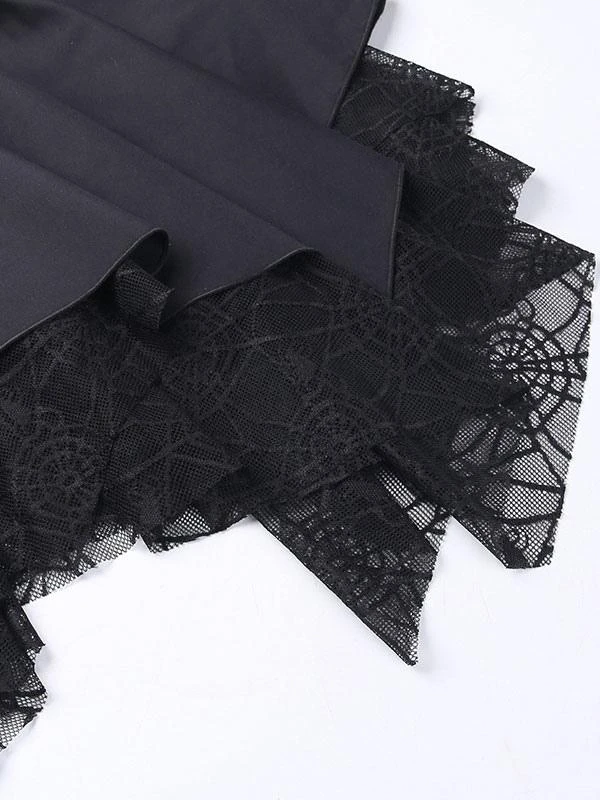 Black Gothic Lolita SK Ruffles Lace Lolita Skirts - Image 7