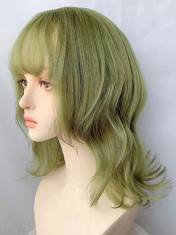 Harajuku Fashion Lolita Wigs Short Heat-resistant Fiber Green Lolita Accessories - Image 7