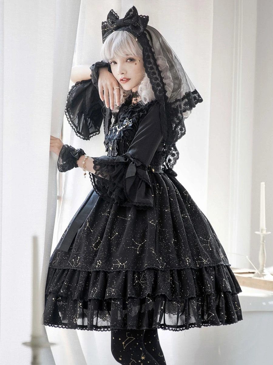 Steampunk Lolita Blouses Lolita Top Ruffles Bows Half Sleeves Blouse White Lolita Shirt - Image 5