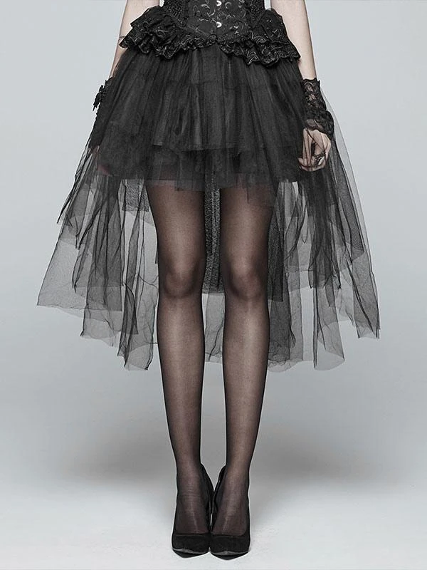 Steampunk Lolita Skirt Tiered Black Lolita Skirts - Image 8
