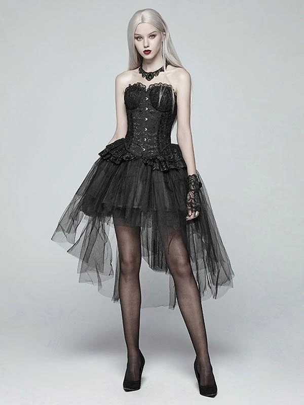 Steampunk Lolita Skirt Tiered Black Lolita Skirts - Image 3