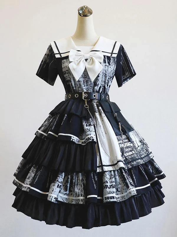 Gothic Lolita Dresses Bows Black Black - Image 9