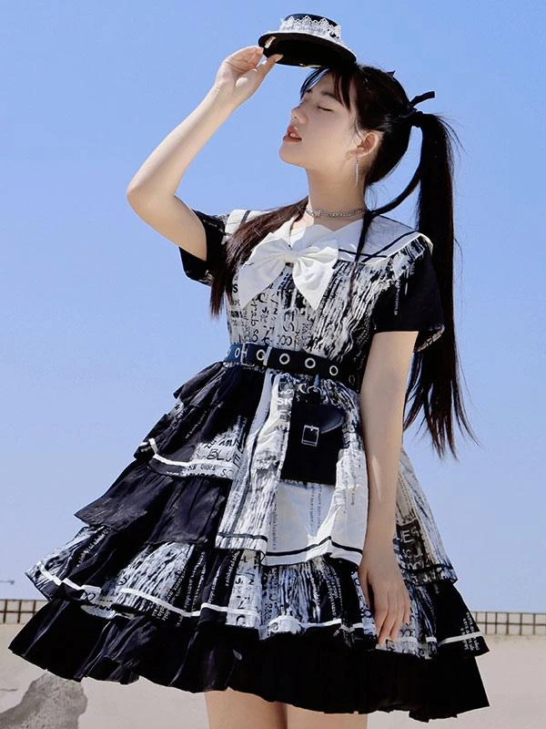 Gothic Lolita Dresses Bows Black Black - Image 7