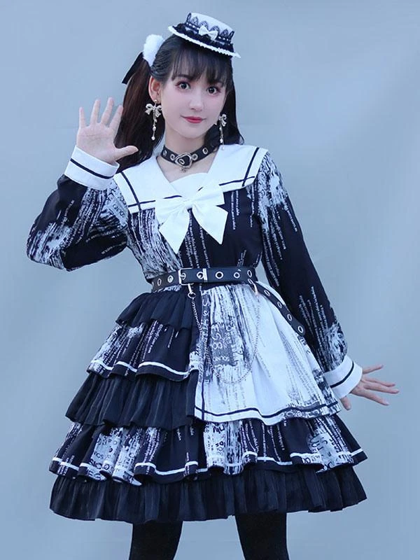 Gothic Lolita Dresses Bows Black Black - Image 6