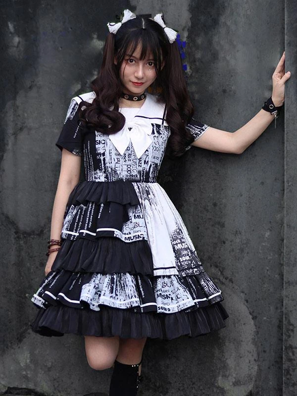 Gothic Lolita Dresses Bows Black Black - Image 3