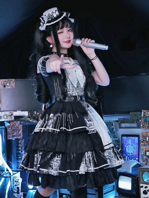 Gothic Lolita Dresses Bows Black Black - Image 2