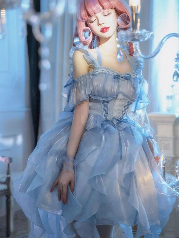 Lolita Dress Polyester Short Sleeves Lolita - Image 4