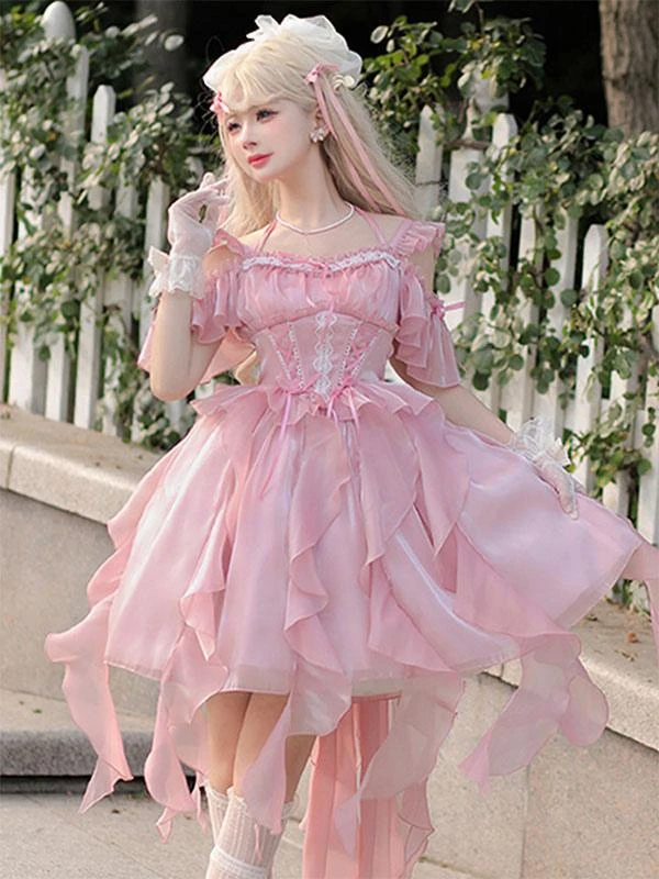 Lolita Dress Polyester Short Sleeves Lolita - Image 7