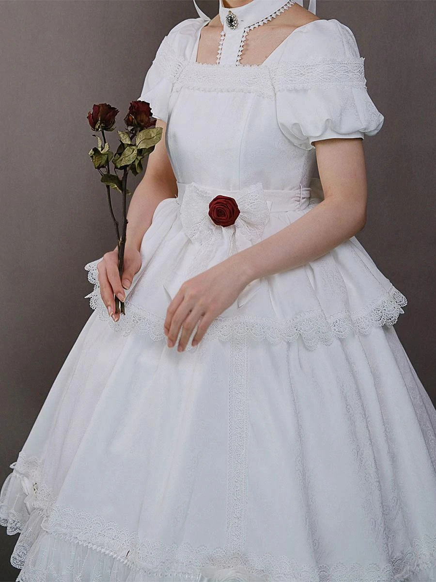 Gothic Lolita Dresses Ruffles Rose Black Black - Image 9