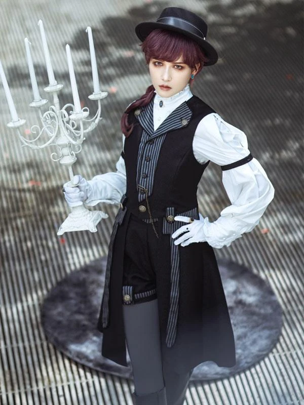 Ouji Gothic Lolita Bloomers Black Straight Lolita Shorts - Image 3