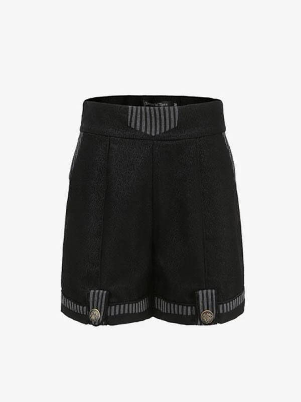 Ouji Gothic Lolita Bloomers Black Straight Lolita Shorts