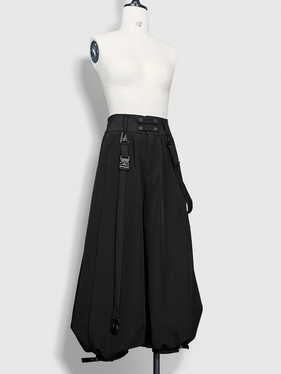 Steampunk Ouji Lolita Pant Black Harem Lolita Trousers - Image 7