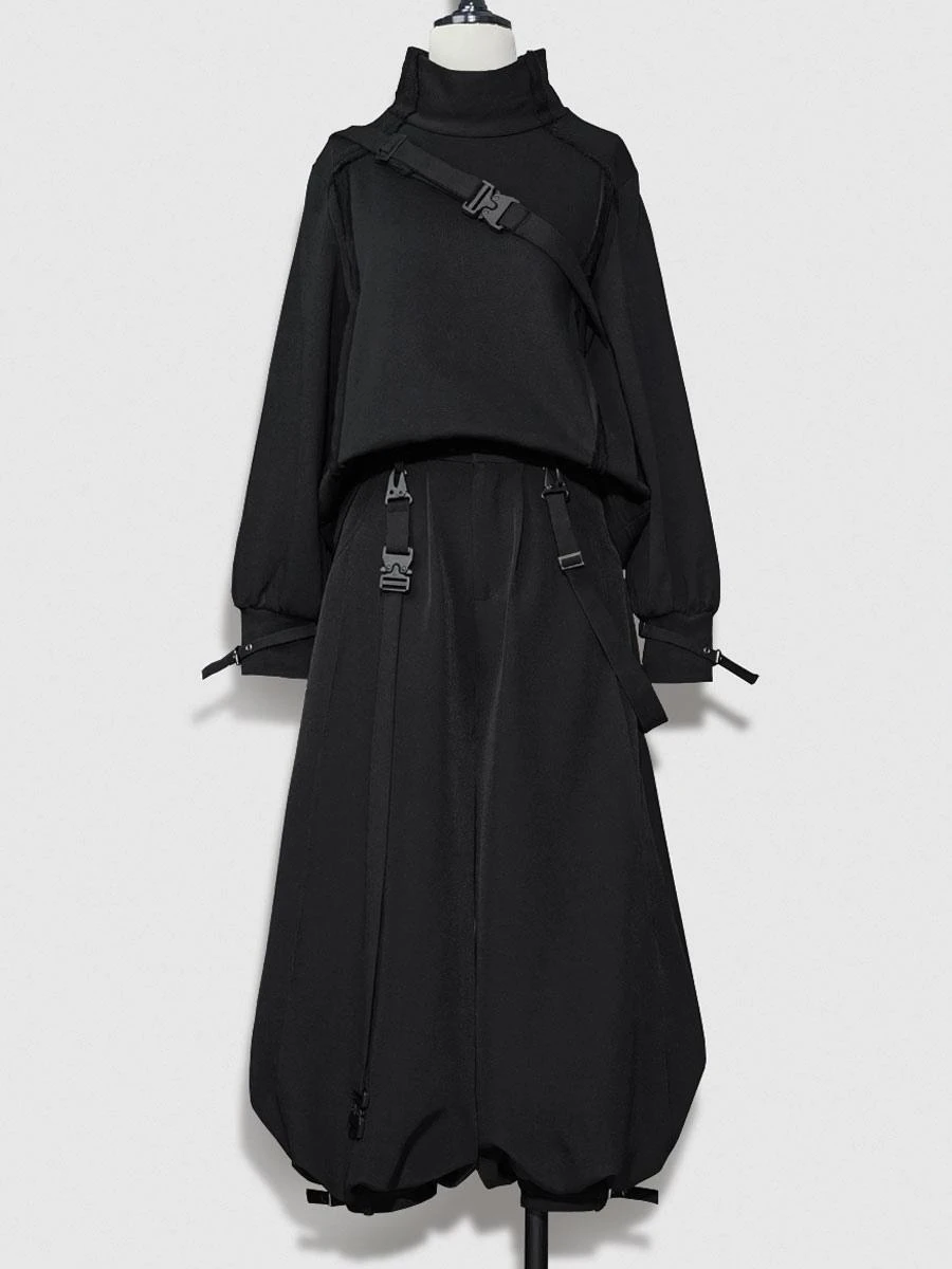 Steampunk Ouji Lolita Pant Black Harem Lolita Trousers - Image 6