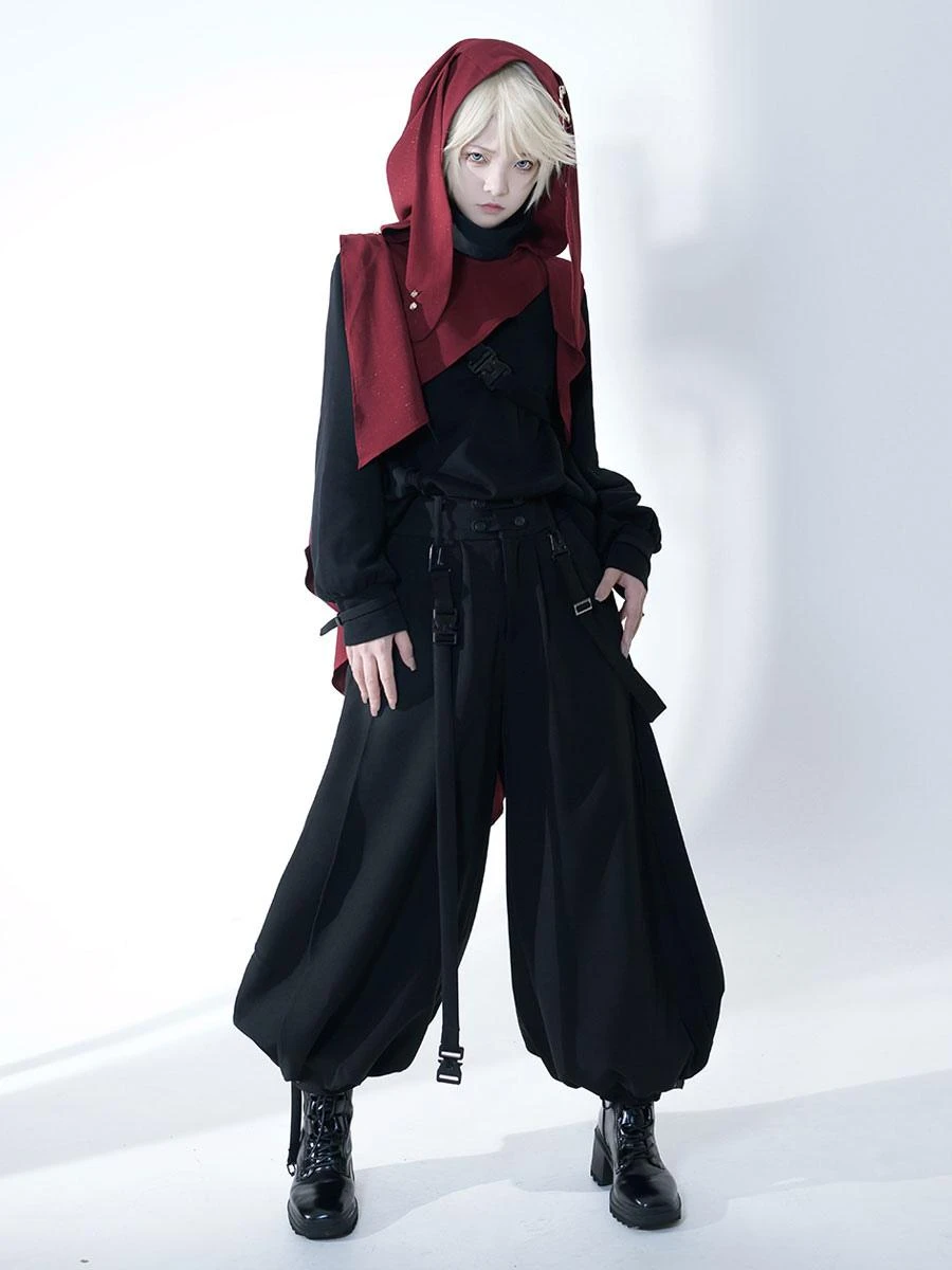 Steampunk Ouji Lolita Pant Black Harem Lolita Trousers