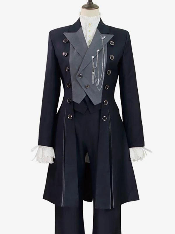 Steampunk Ouji Lolita Coats Gray Coat Overcoat Polyester Winter Lolita Outwears - Image 2