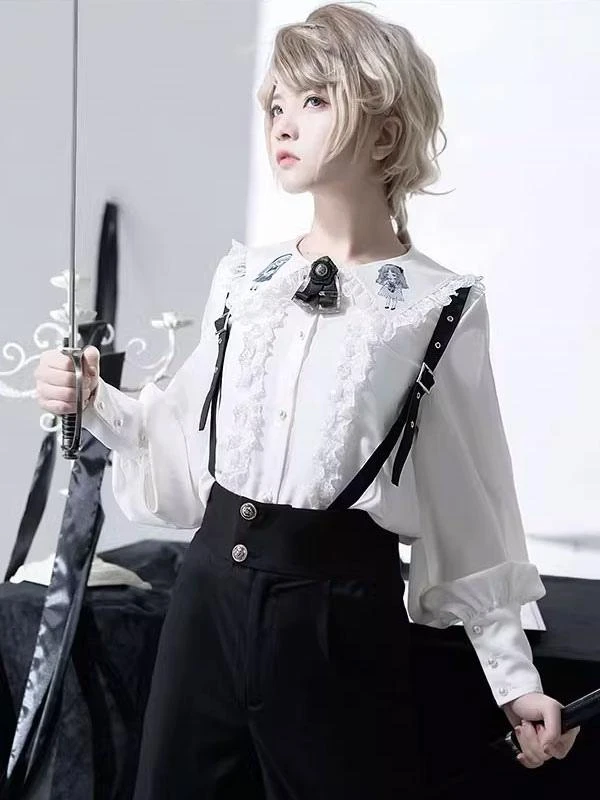 Steampunk Ouji Lolita Bloomers Black Straight Lolita Shorts - Image 5