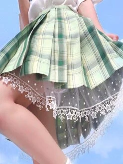Sweet Lolita Bloomers White Ruffles Sequins Stars Print Lolita Shorts