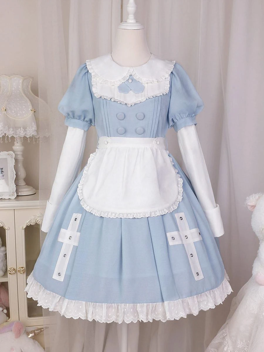 Sweet Lolita Dress Polyester Short Sleeves Sweet Lolita Dress - Image 7