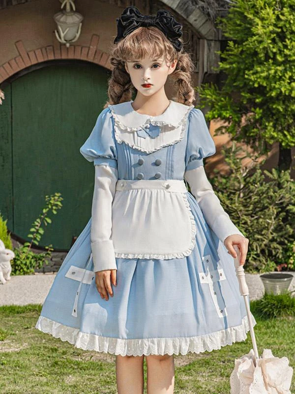 Sweet Lolita Dress Polyester Short Sleeves Sweet Lolita Dress - Image 3