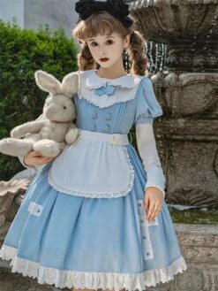 Sweet Lolita Dress Polyester Short Sleeves Sweet Lolita Dress