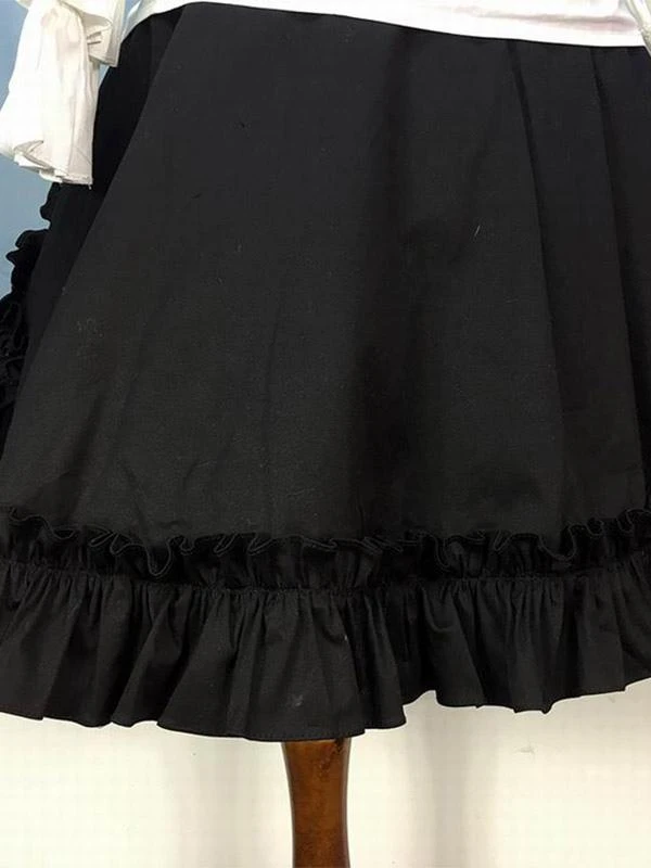 Gothic Lolita Skirt Burgundy Ruffles Lolita Skirts - Image 5