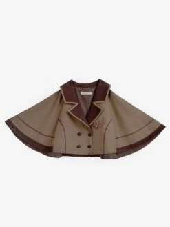 Academic Lolita Cape Coffee Brown Polyester Winter Lolita Outwears