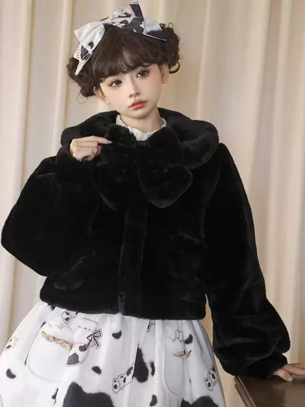 Sweet Lolita Coats Coffee Brown Polyester Overcoat Coat Spring Lolita Outwears - Image 7