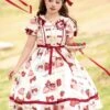 Sweet Lolita Dress Polyester Short Sleeves Dress ROCOCO Style Lolita Dress