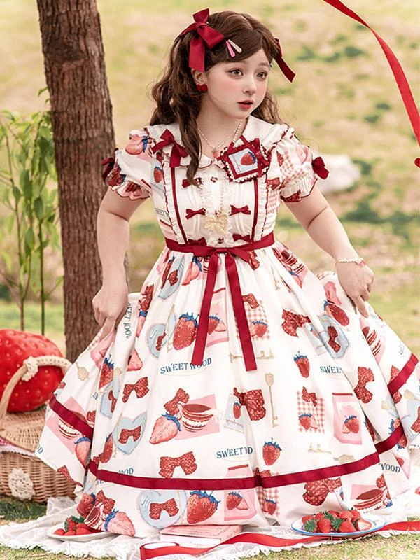 Sweet Lolita Dress Polyester Short Sleeves Dress ROCOCO Style Lolita Dress - Image 2