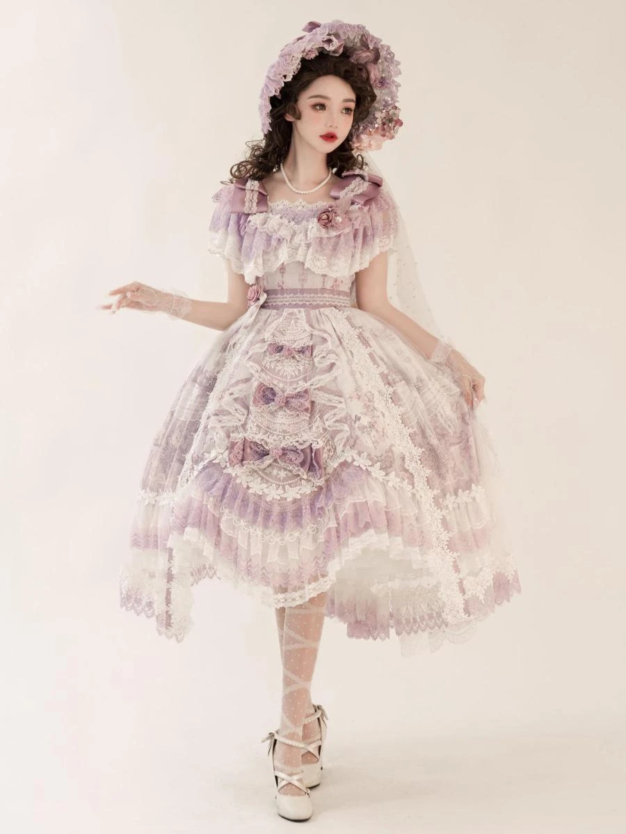 Sweet Lolita Wedding Dress Polyester Short Sleeves Lolita Wedding Dress Bride Lolita Dress - Image 7