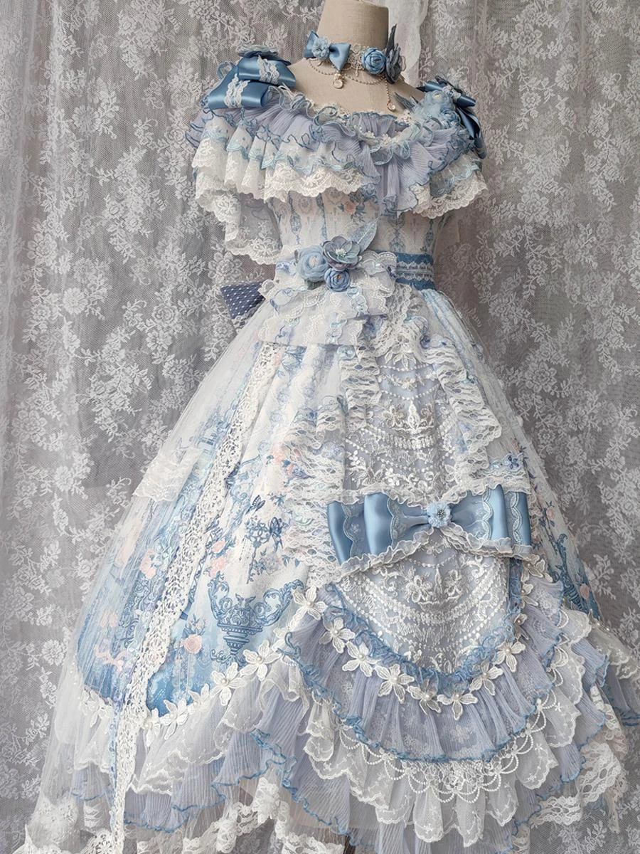 Sweet Lolita Wedding Dress Polyester Short Sleeves Lolita Wedding Dress Bride Lolita Dress - Image 10