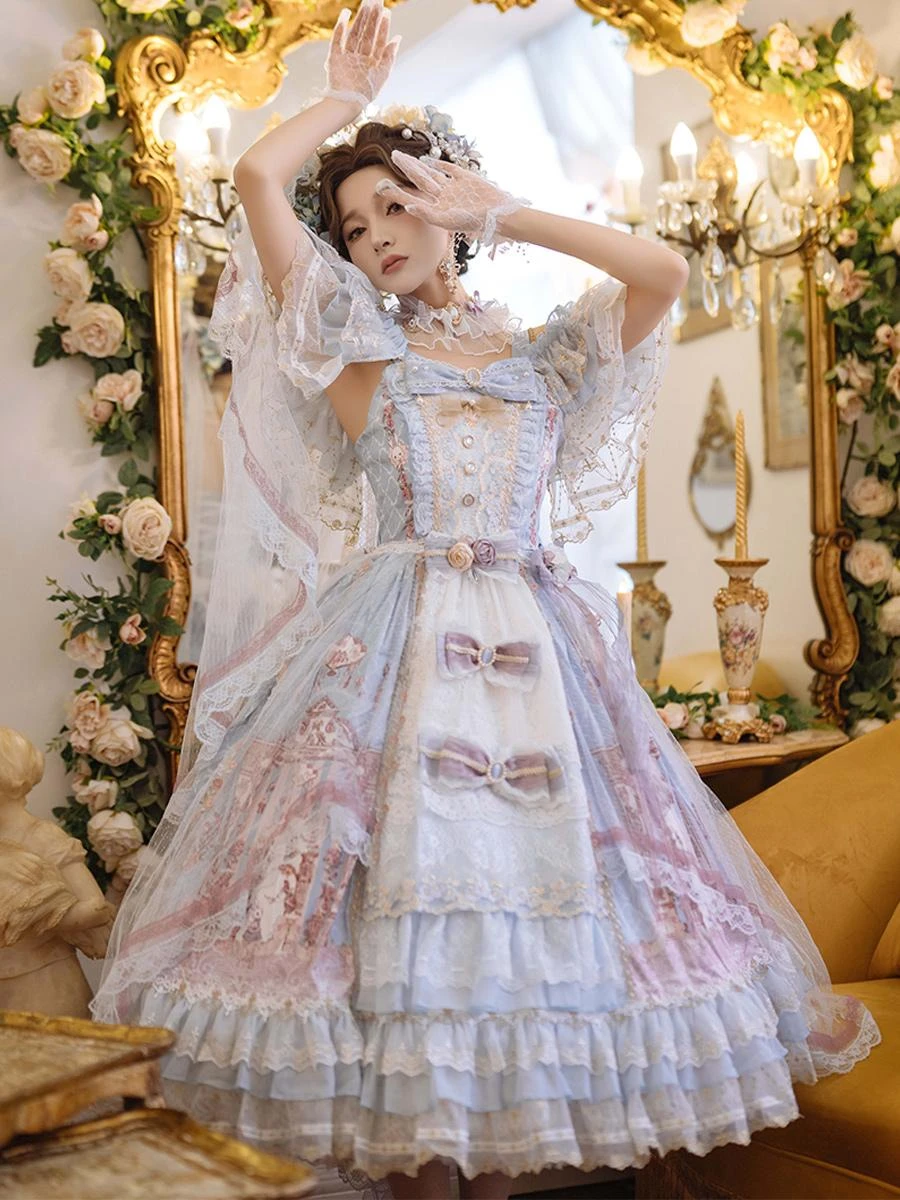 Sweet Lolita Dress Polyester Sleeveless Lolita Wedding Dress Bride Hime Lolita Dress - Image 8