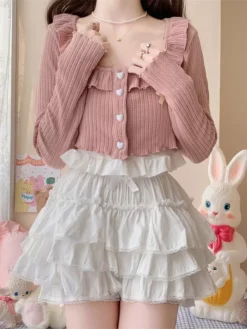 Sweet Lolita Bloomers Ruffles Loose White Lolita Shorts