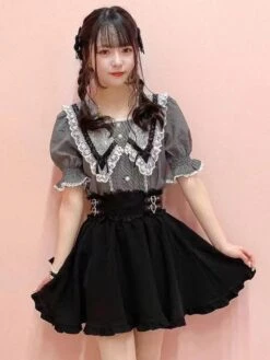 Gothic Lolita SK Black Ruffles Lace Lolita Skirts