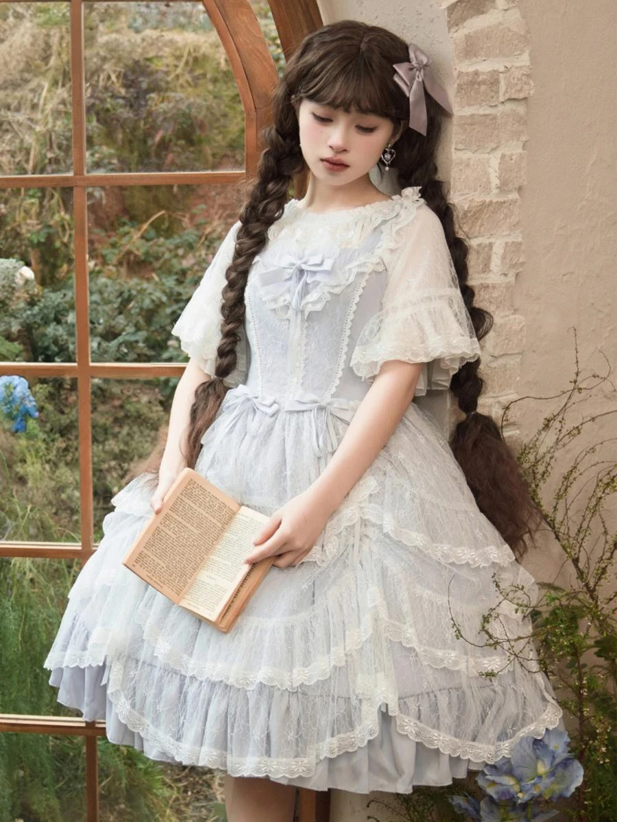 Sweet Lolita Graduation Dress Polyester Sleeveless Jumper Hime Lolita Dress - Image 7