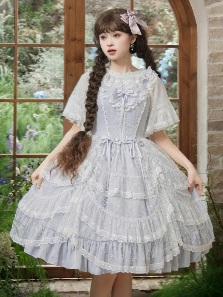 Sweet Lolita Graduation Dress Polyester Sleeveless Jumper Hime Lolita Dress - Image 6