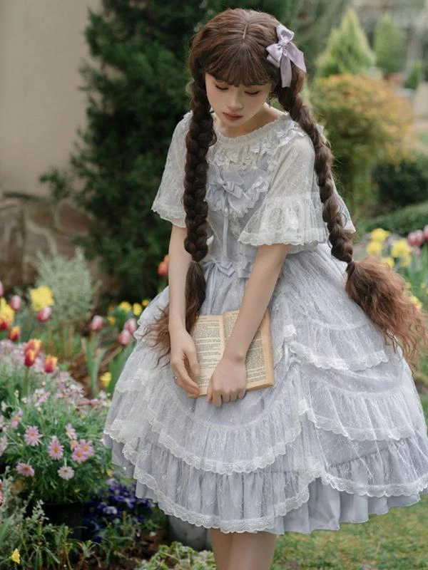 Sweet Lolita Graduation Dress Polyester Sleeveless Jumper Hime Lolita Dress - Image 3