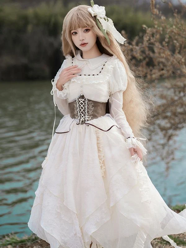 Sweet Lolita Dress Polyester Long Sleeves Dress Sweet Lolita Dress - Image 4