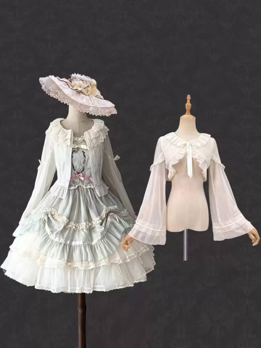 Sweet Ecru White Long Sleeves Ruffles - Image 2